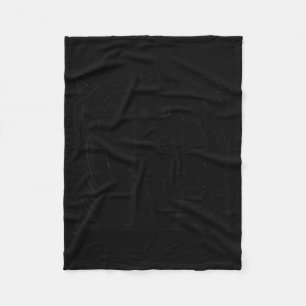 Hypnotic Black Cat Trippy Spiral Eyes Spooky Fleece Blanket