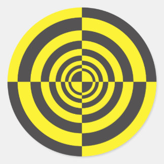 Hypnotic circles classic round sticker