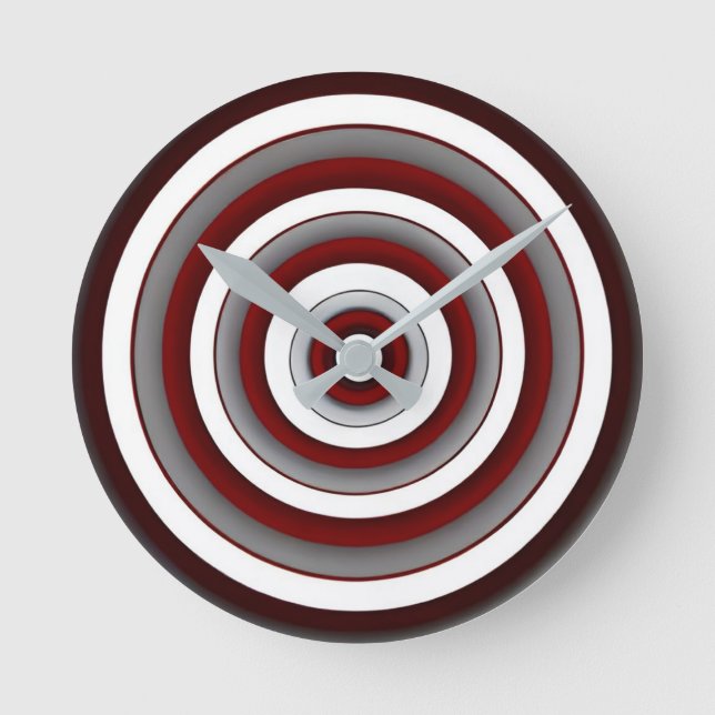 Hypnotic Circles Round Clock (Front)