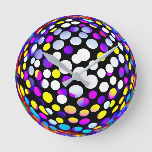Hypnotic Circles Round Clock (Front)