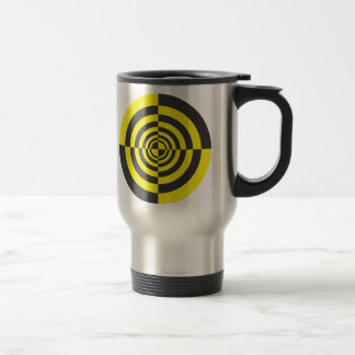 Hypnotic circles travel mug