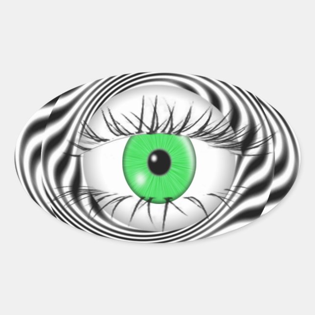 HYPNOTIC EYE - HYPNOTIST OVAL STICKER (Front)