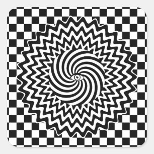 Hypnotic eye square sticker