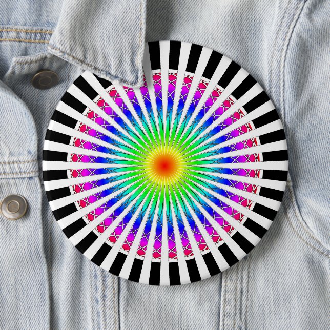 Hypnotic Flower 6 Cm Round Badge (In Situ)