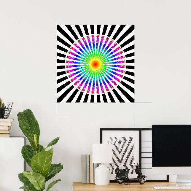 Hypnotic Flower Poster (Home Office)