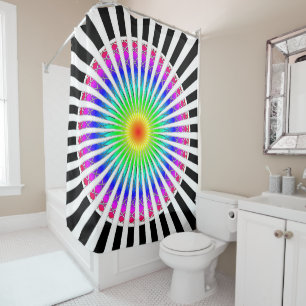 Hypnotic Flower Shower Curtain