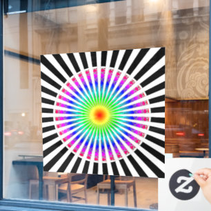 Hypnotic Flower  Window Cling