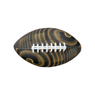 Hypnotic Golden Waves Modern Abstract Art American Football