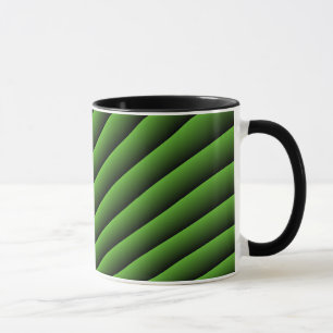 Hypnotic Green Wavy Lines Mug
