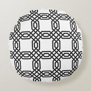 Hypnotic Interwoven Labyrinth Round Pillow