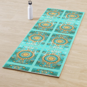 Hypnotic mandala yoga mat