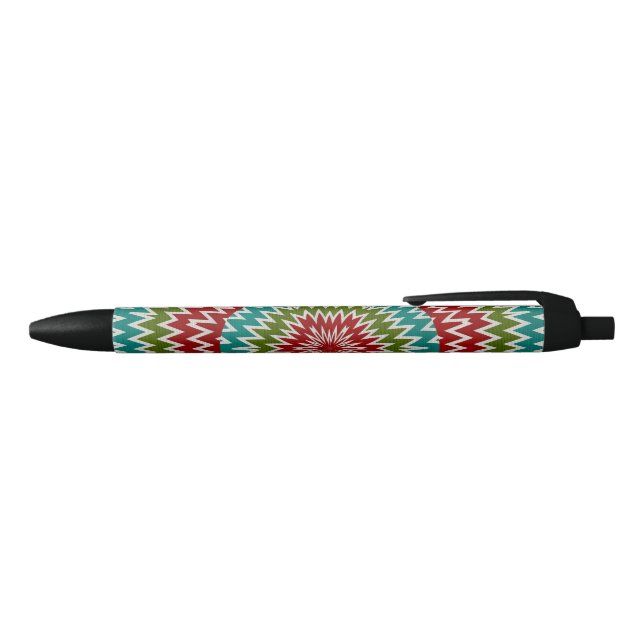 Hypnotic mandalaic flower black ink pen (Top)