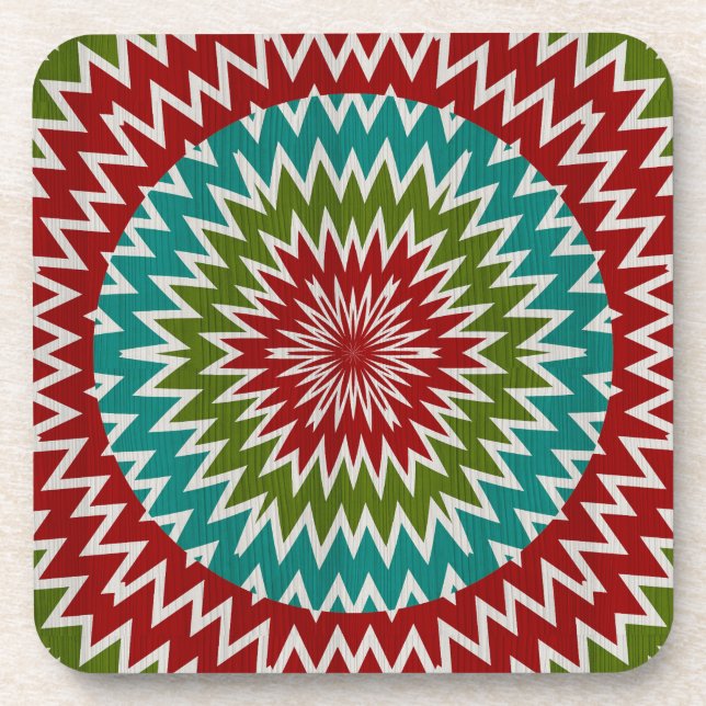 Hypnotic mandalaic flower coaster (Front)