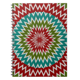 Hypnotic mandalaic flower notebook