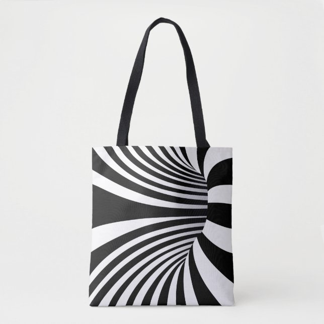 Hypnotic Optical Illusion Design Tote Bag (Front)