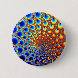 Hypnotic portal - Fractal 6 Cm Round Badge
