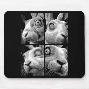 Hypnotic Rabbits Weird Eyes Odd Weirdcore Spooky Mouse Mat