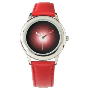 Hypnotic Red Spirals Watch