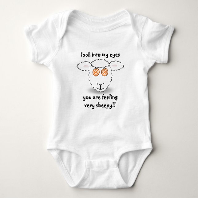 hypnotic sheep baby bodysuit (Front)