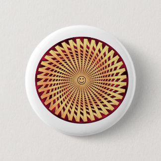 Hypnotic Smiling Face 6 Cm Round Badge