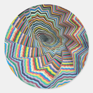 Hypnotic Spiral Classic Round Sticker
