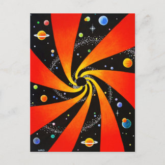 HYPNOTIC SPIRAL GALAXY POSTCARD