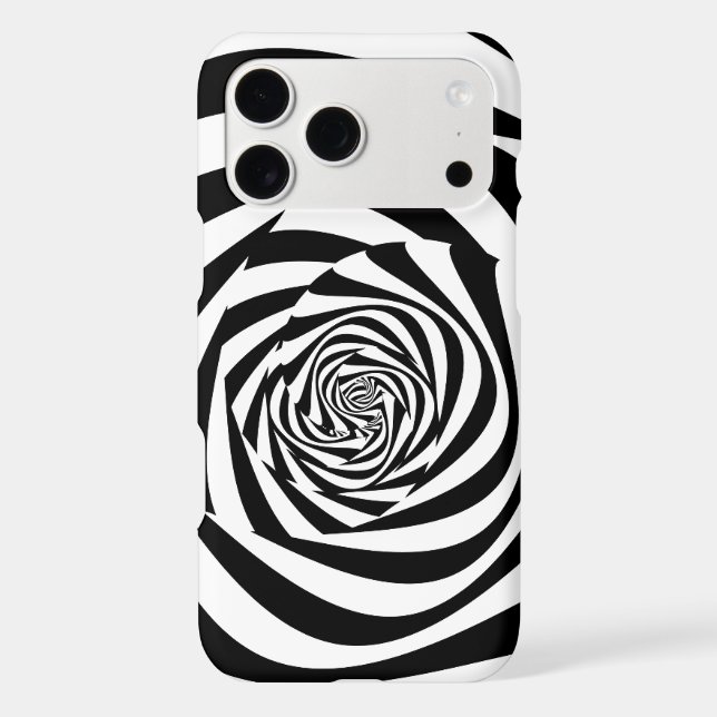    Hypnotic Spiral iPhone Case – Bold Black & Whit (Back)