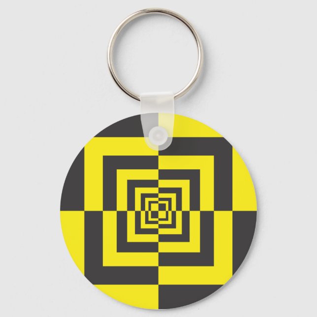 Hypnotic squares key ring (Front)