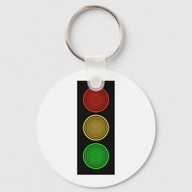 Hypnotic Stoplight Key Ring (Front)