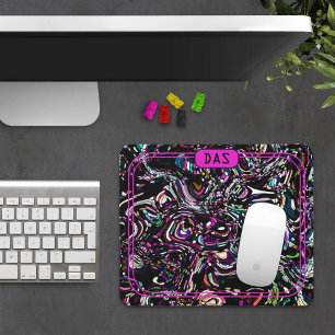 Hypnotic Swirl Energy Purple Mouse Mat
