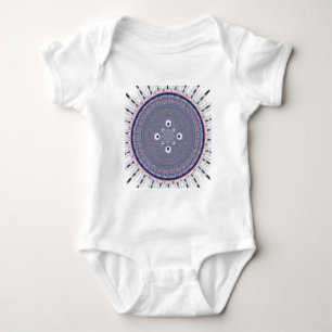 Hypnotic Symmetry: Abstract Geometric Art Baby Bodysuit
