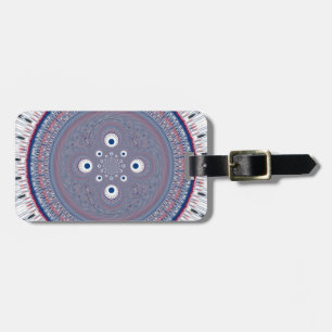 Hypnotic Symmetry: Abstract Geometric Art Luggage Tag