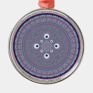 Hypnotic Symmetry: Abstract Geometric Art Metal Tree Decoration