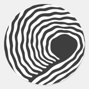 Hypnotic Wave Classic Round Sticker