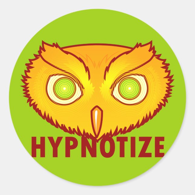 Hypnotise Owl Sticker (Front)