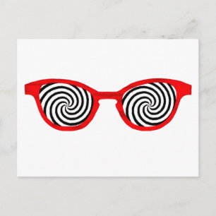 Hypnotise Sunglasses Red Rim The MUSEUM Zazzle Gif Postcard