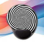 Hypnotise Your Mouse  Gel Mouse Mat<br><div class="desc">Add some magic to your workspace with this modern black and white spiral design computer mouse gel pad! Perfect for adding a fun twist to your desk accessories, this mouse pad channels the hypnotic allure of psychedelic optical illusions. Whether you're working, gaming, or just browsing, the mesmerising spiral design will...</div>