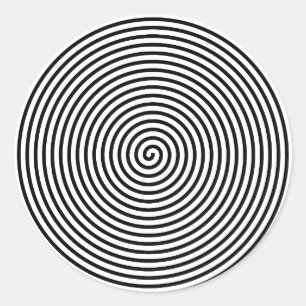 Hypnotised Black & Any Colour Classic Round Sticker