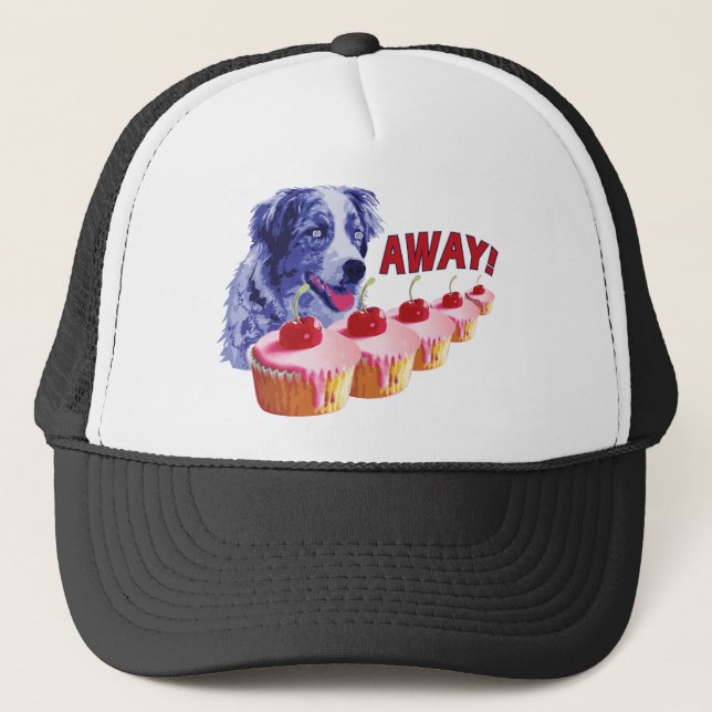 Hypnotised - Stains The Cupcake Dog - Away! Trucker Hat (Front)