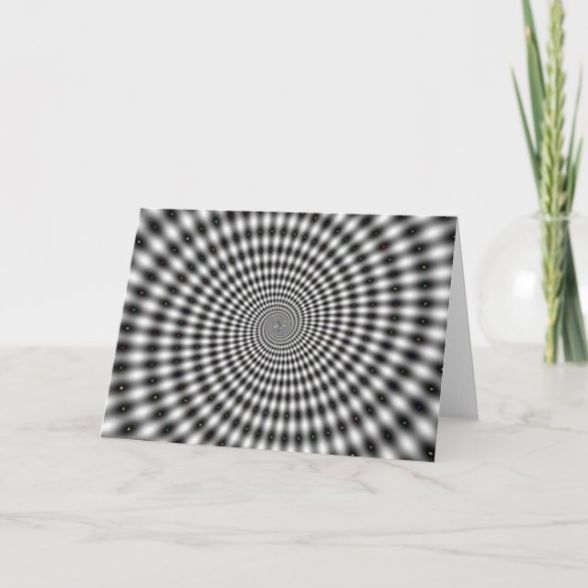Hypnotising Optical Illusion Spiral Card (Front)
