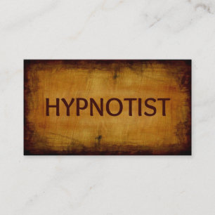Hypnotist Antique Wood Grain Business Card