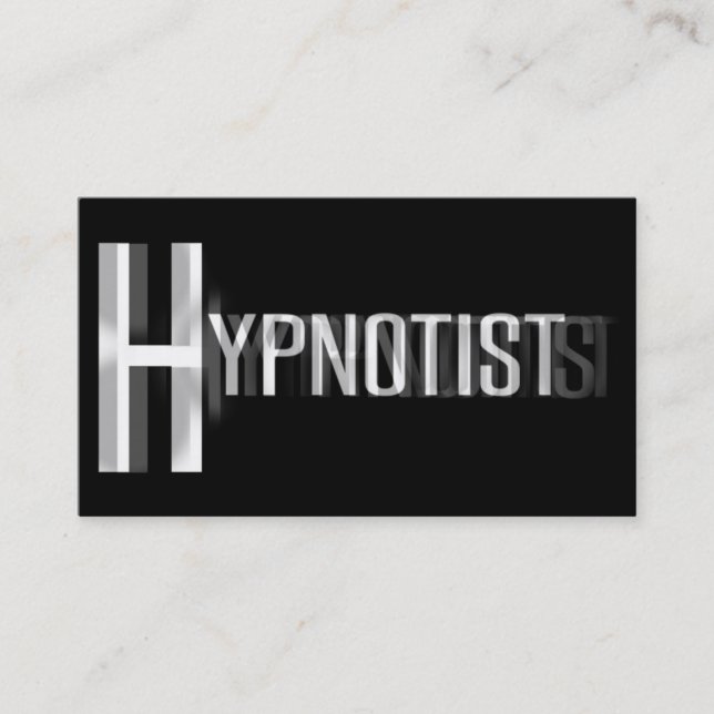 Hypnotist Blurry Word Business Card (Front)