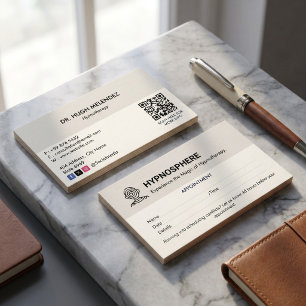 Hypnotist Clinic Business Minimalist Appointment Card