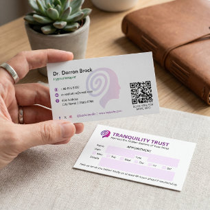 Hypnotist Clinic Business Minimalist Appointment Card
