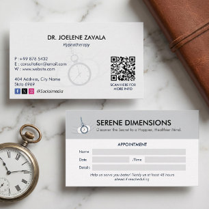 Hypnotist Clinic Business Minimalist Appointment Card