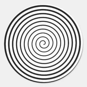 Hypnotizer White Classic Round Sticker
