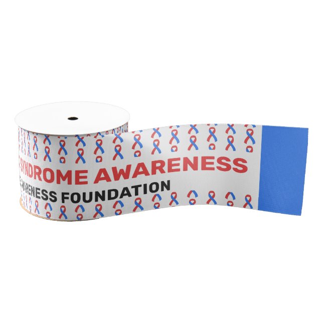 Hypoplastic Left Heart Syndrome Awareness Pattern Grosgrain Ribbon (Spool)