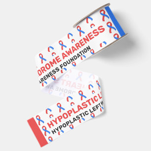 Hypoplastic Left Heart Syndrome Awareness Pattern Grosgrain Ribbon