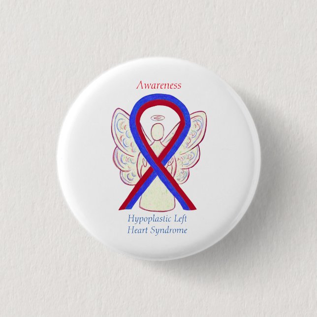 Hypoplastic Left Heart Syndrome HLHS Ribbon Pins (Front)