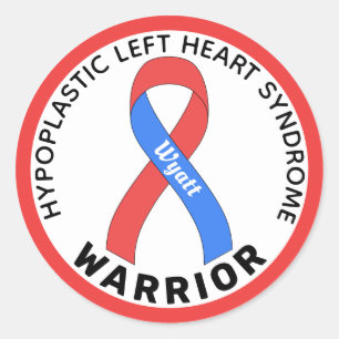 Hypoplastic Left Heart Syndrome Warrior White Classic Round Sticker